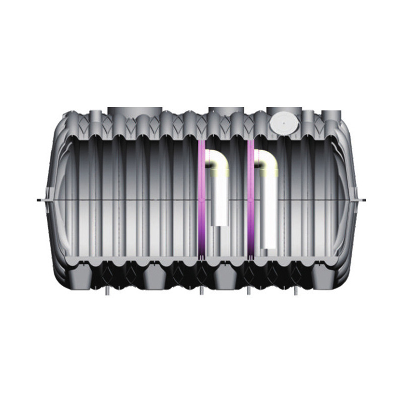 Tanque séptico de plástico PE de tres formatos de partición gruesa pequeña para el hogar
