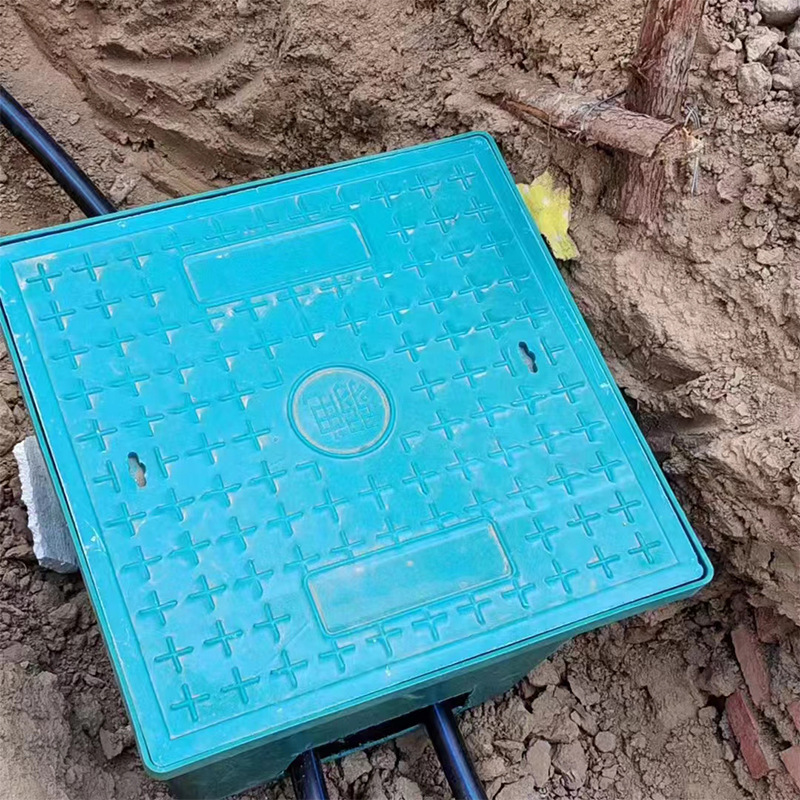 Caja de cámara de cable débil de resina integrada compuesta para roscar